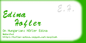 edina hofler business card
