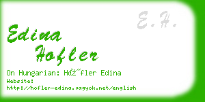 edina hofler business card